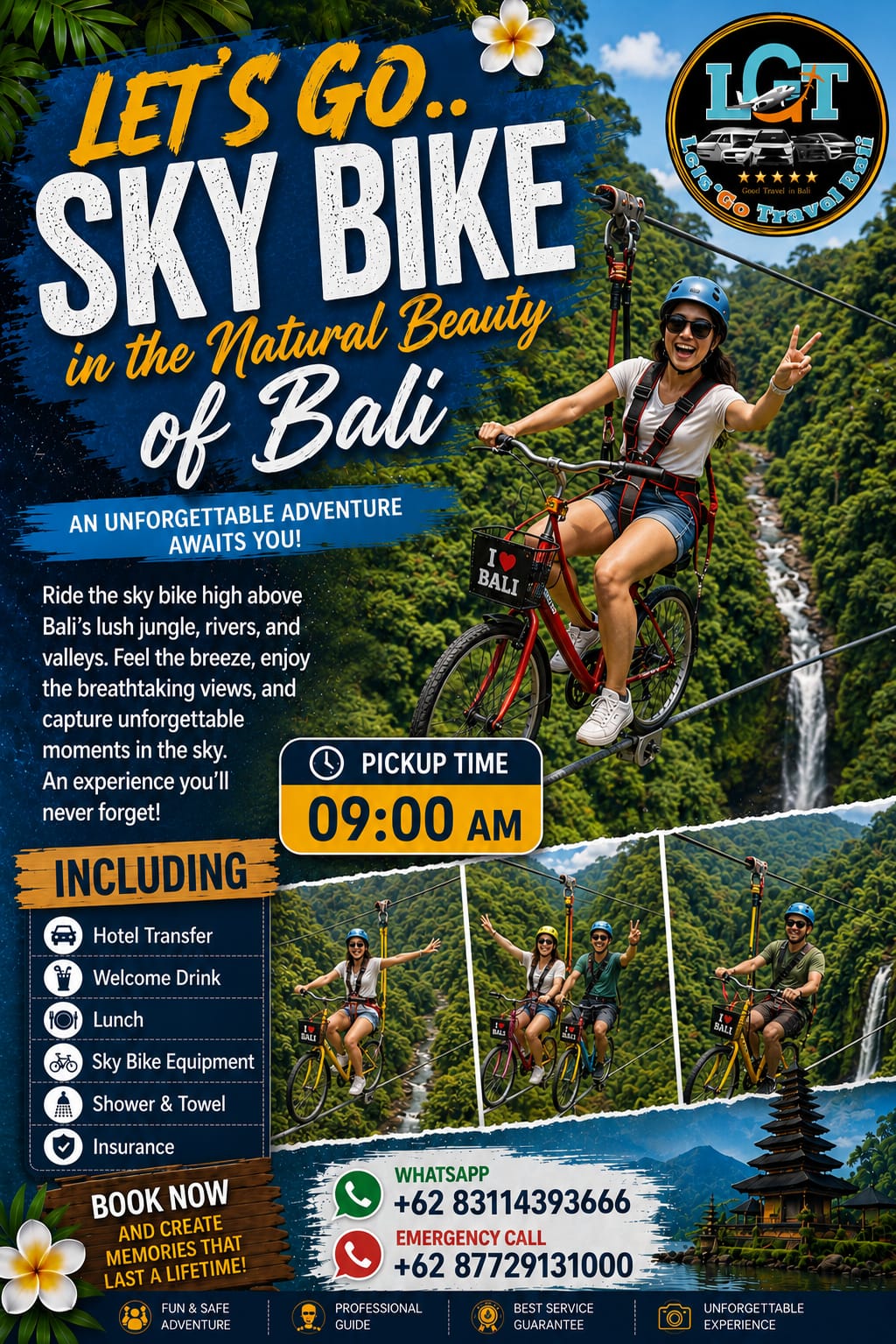 Sky Bike in the Natural Beauty of Bali